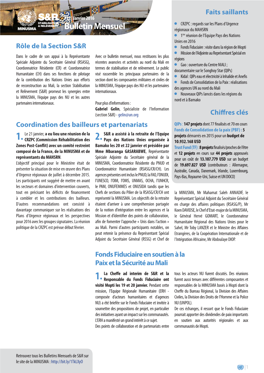 Gao : Ouverture Du Centre NIALI ; Coordonnatrice Résidente (CR) Et Coordonnatrice Termes De Stabilisation Et De Relèvement