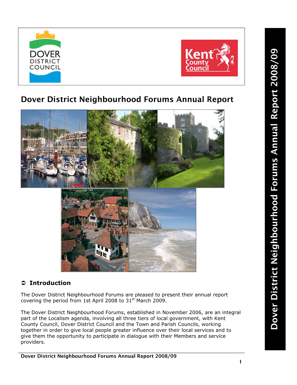 Dover District Neighbourhood Forums Annual Report 2008/09