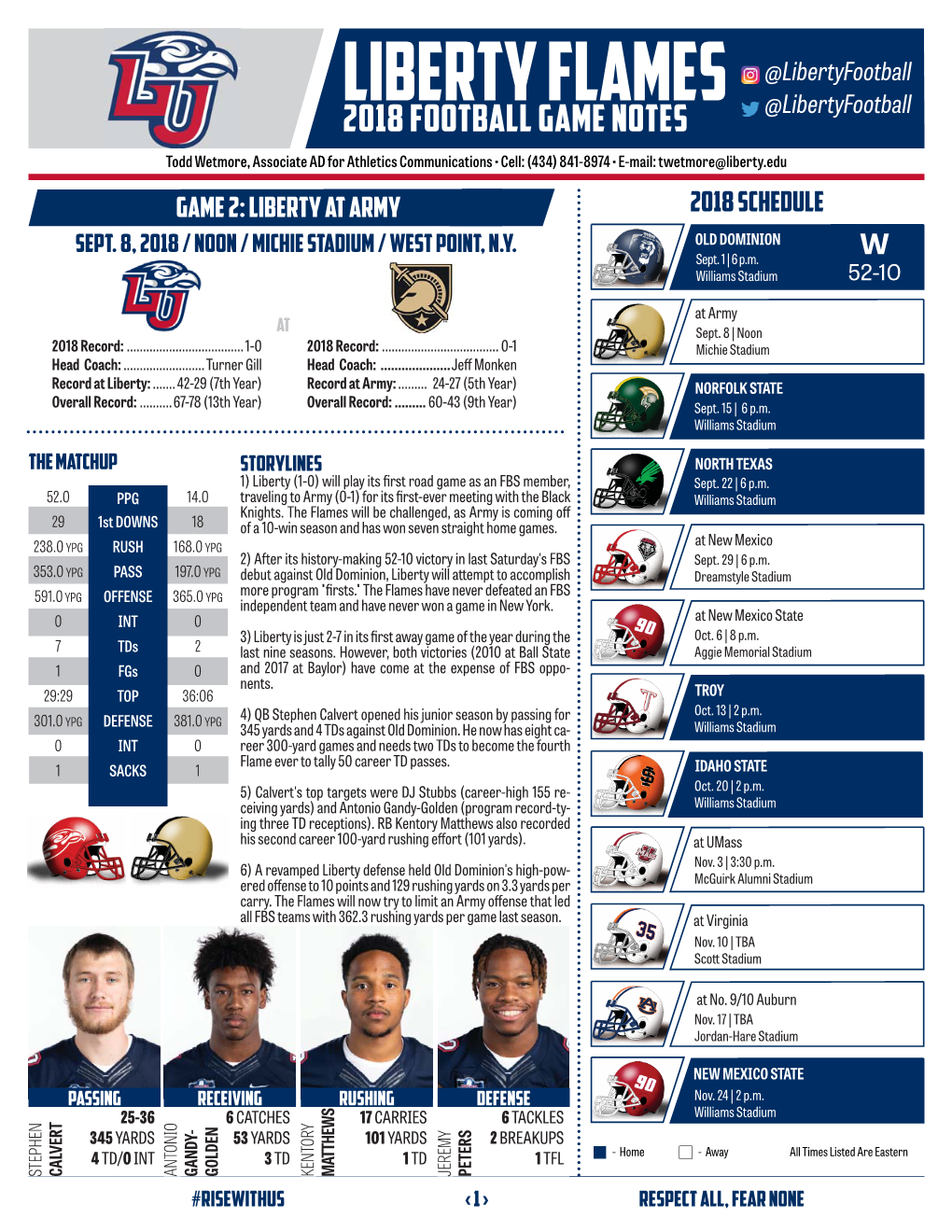 2018 Football Notes