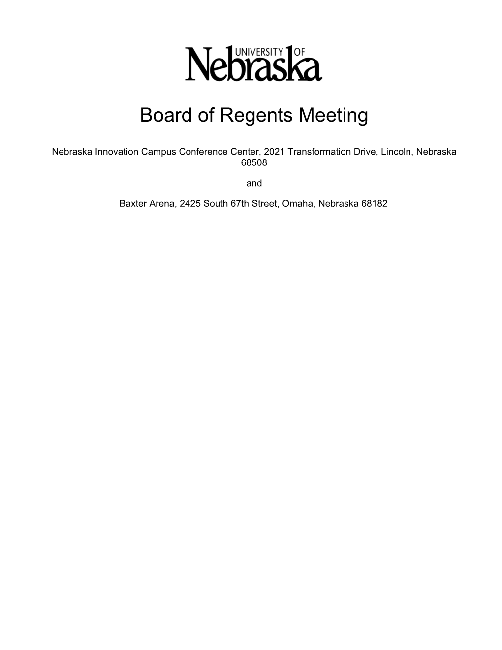 Board of Regents Meeting