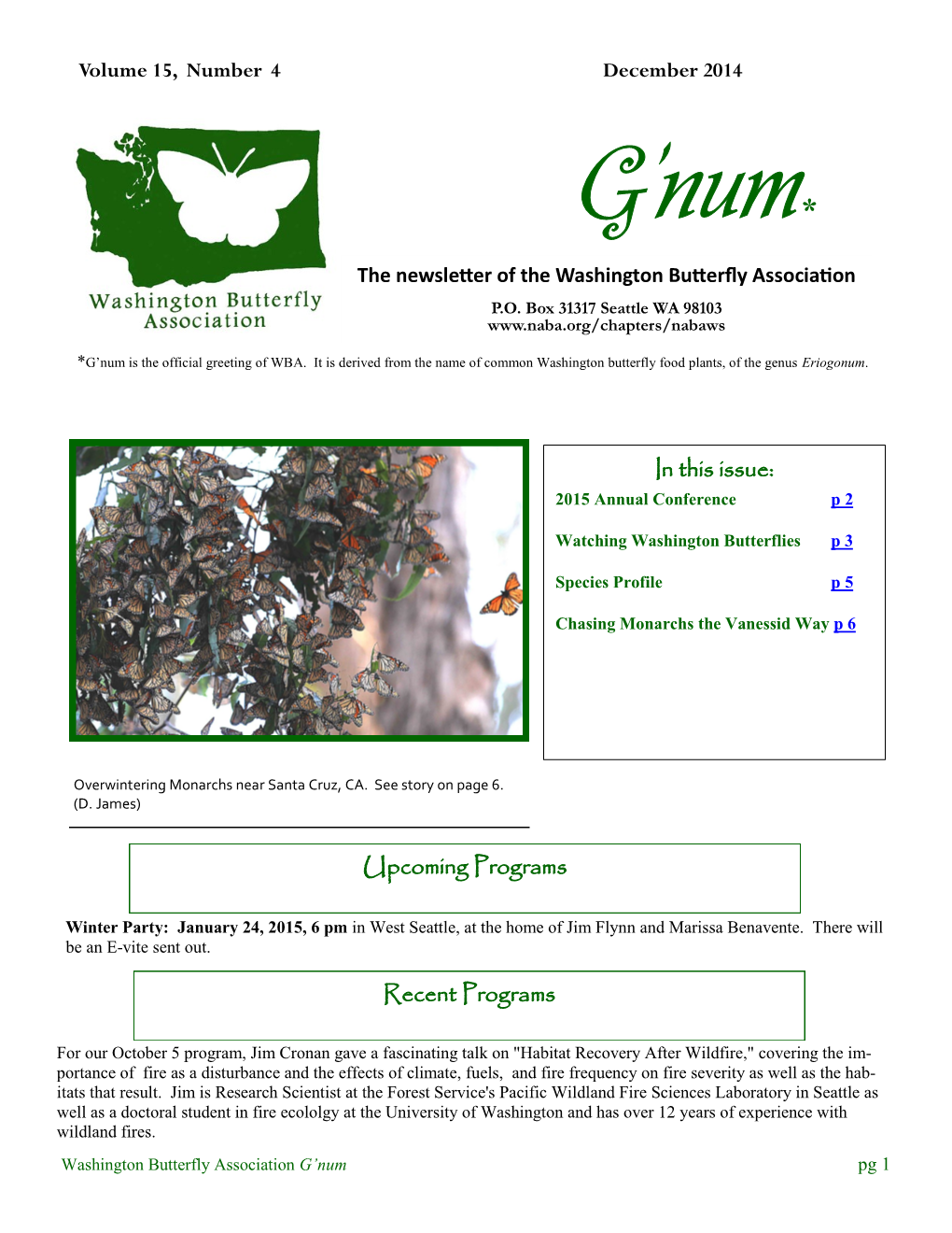 In This Issue: 2015 Annual Conference P 2