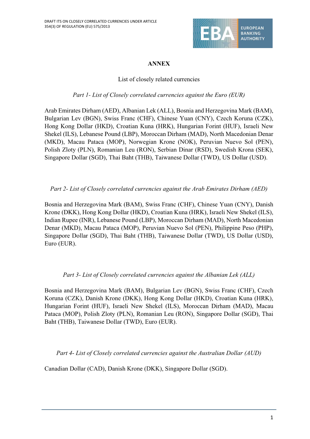 List of Closely Correlated Currencies Against the Euro (EUR)