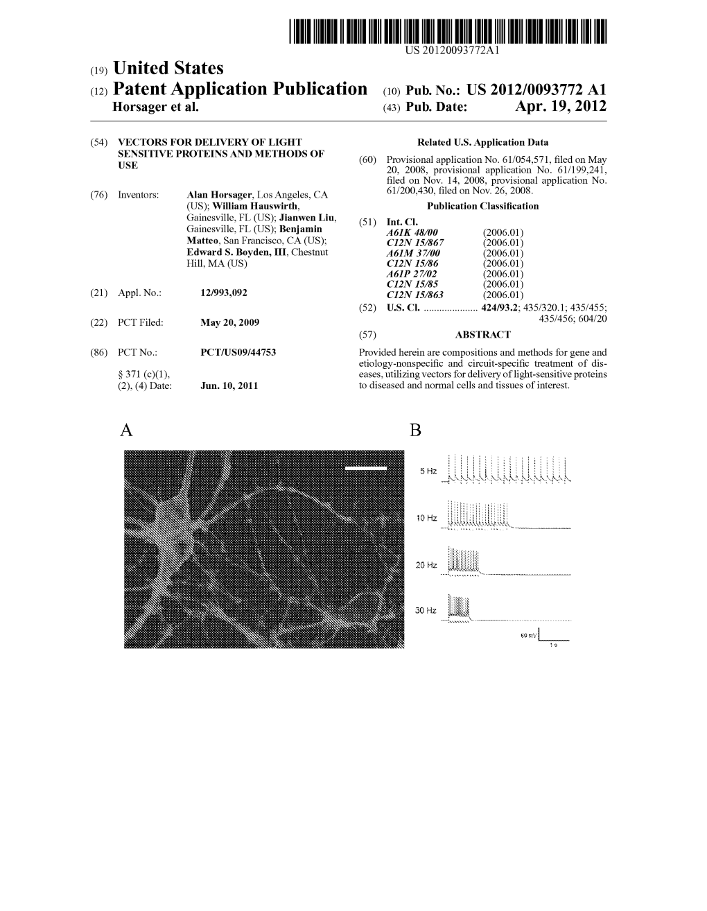US 2012/0093772 A1 Horsager Et Al