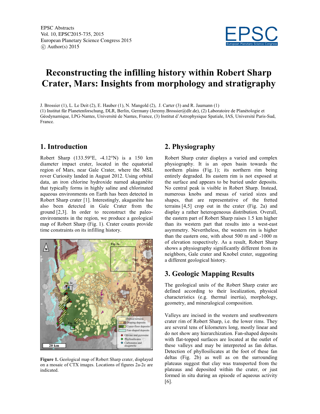 Reconstructing the Infilling History Within Robert Sharp Crater, Mars: Insights from Morphology and Stratigraphy