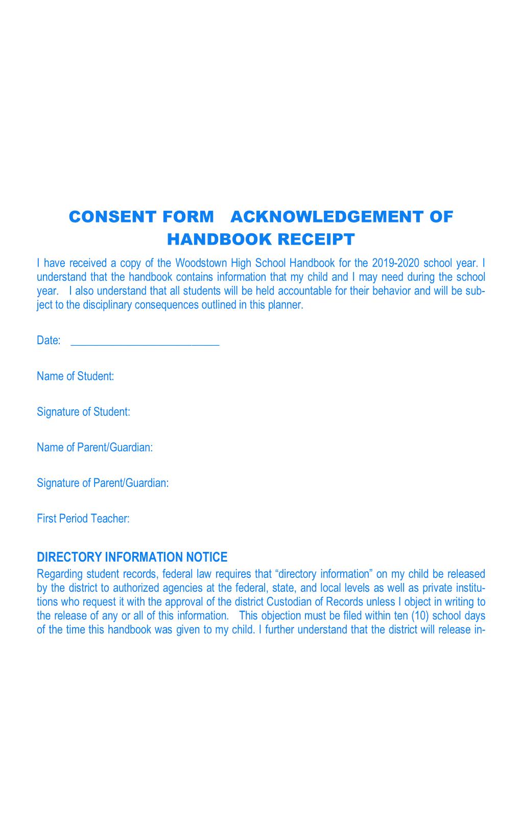 Student Handbook 2019-2020 .Pdf