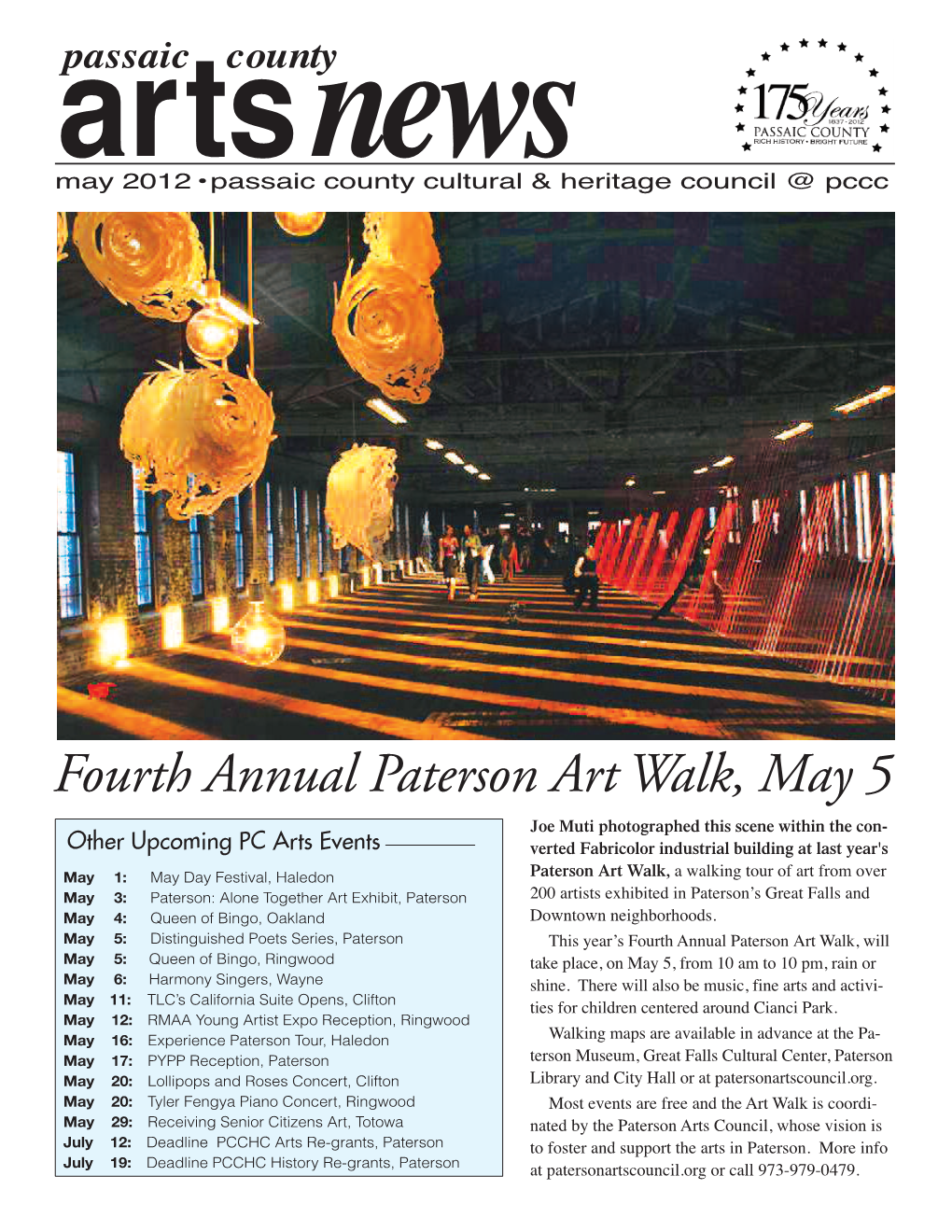 Fourth Annual Paterson Art Walk, May 5