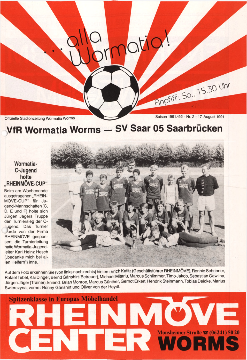 Vfr Wormatia Worms — SV Saar 05 Saarbrücken