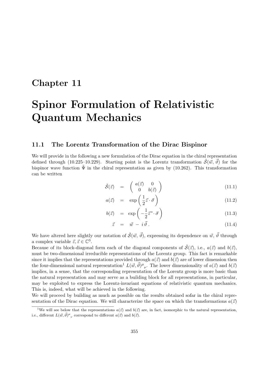 Spinor Formulation of Relativistic Quantum Mechanics