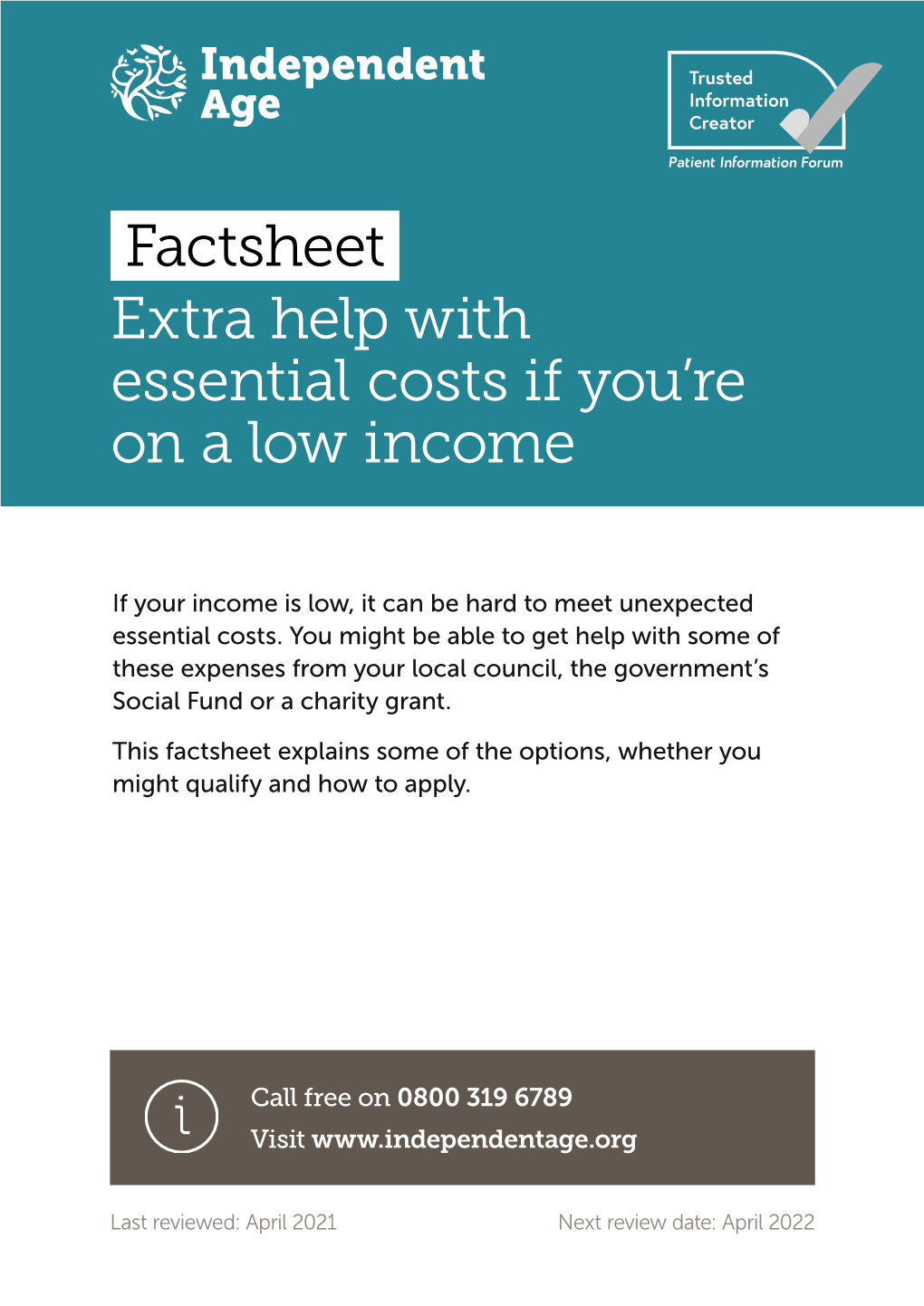 Extra Help with Essential Costs If You're on a Low Income