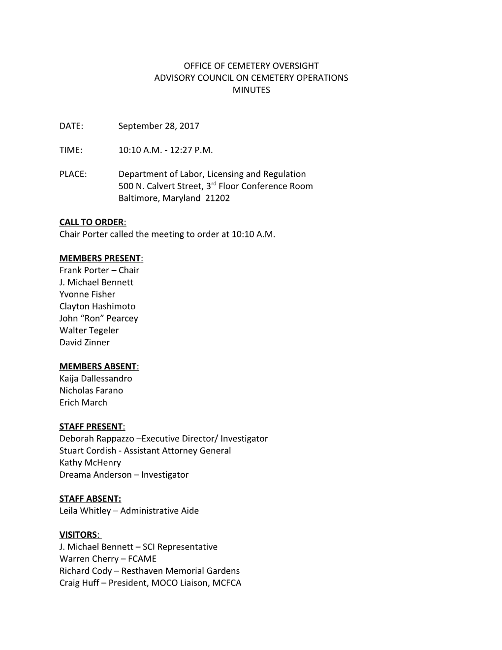 Advisory Council on Cemetery Operations s1