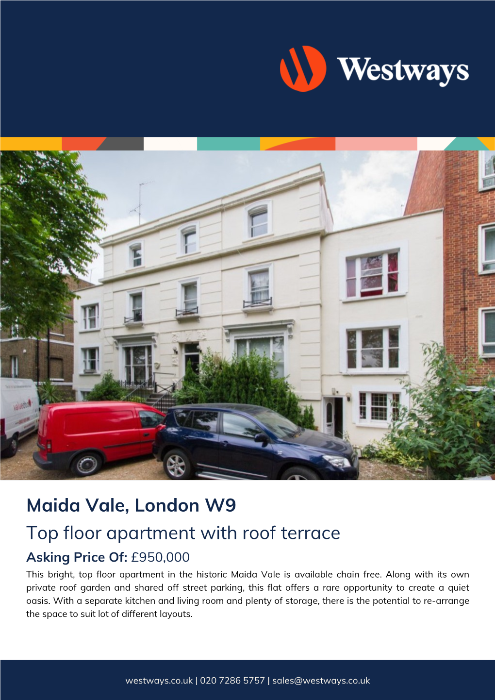 Maida Vale, London W9 Top Floor Apartment with Roof Terrace