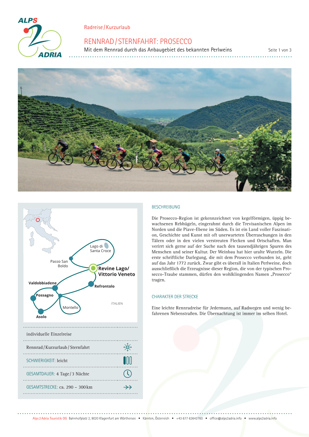 RENNRAD / STERNFAHRT: PROSECCO Mit Dem Rennrad Durch Das Anbaugebiet Des Bekannten Perlweins Seite 1 Von 3