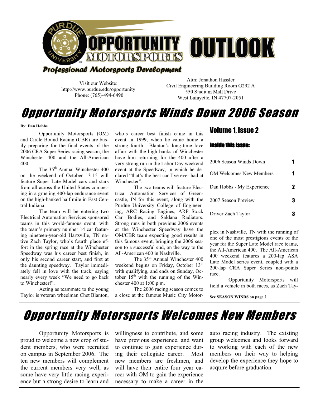 OM Outlook Volume I Issue 2