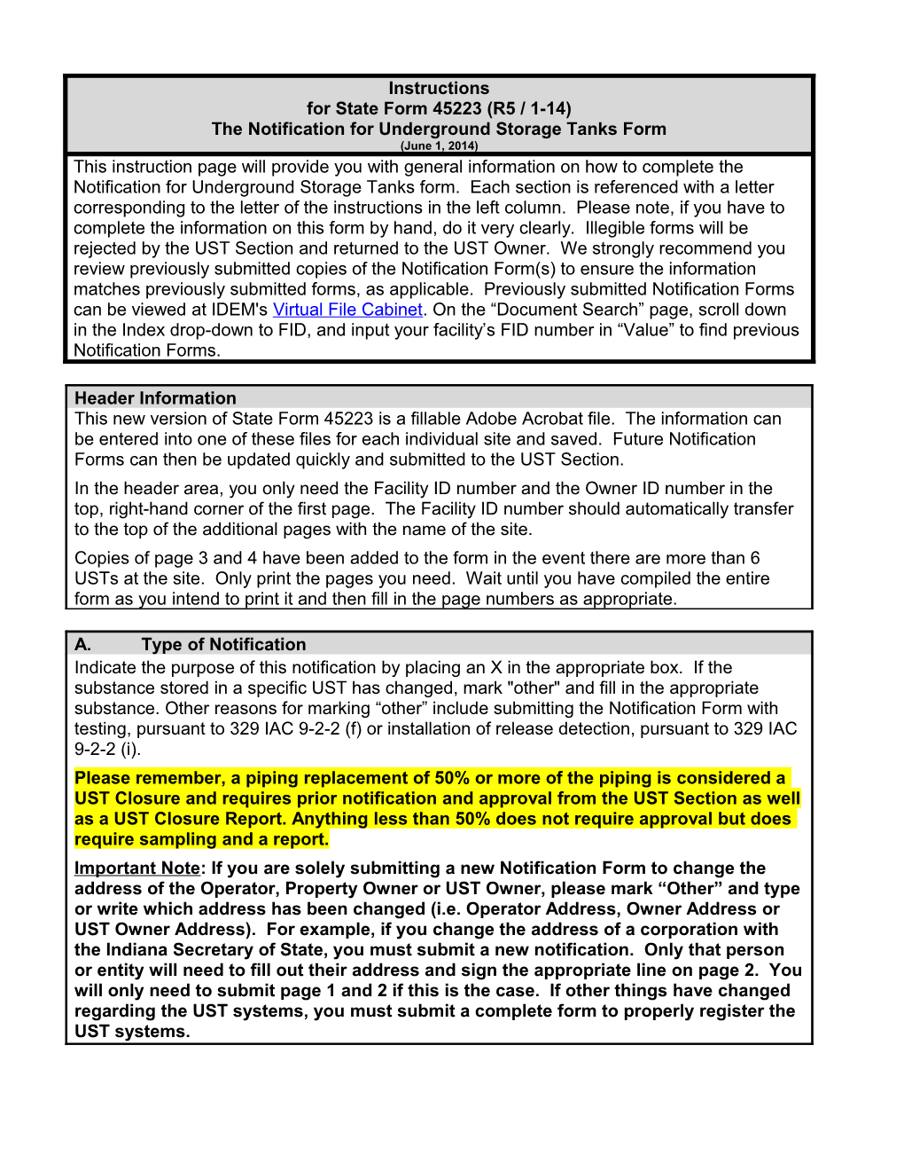 The Notification for Underground Storage Tanks Form Page 14 of 14