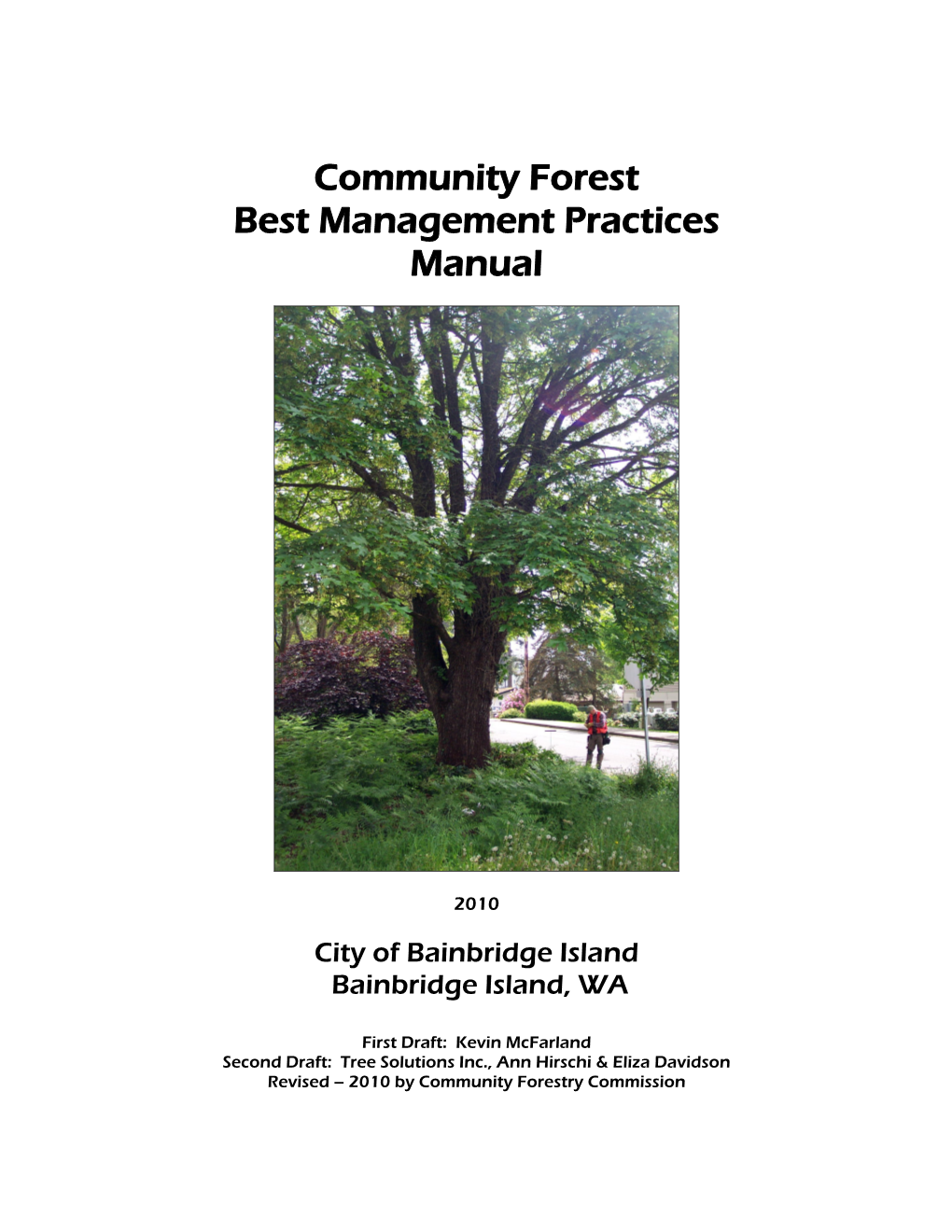 Community Forest Best Management Practices Manual