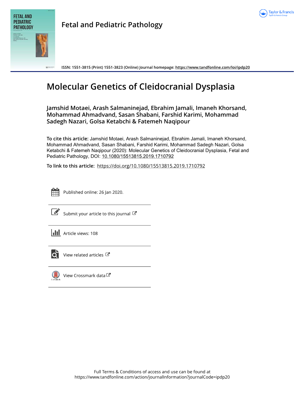 Molecular Genetics of Cleidocranial Dysplasia