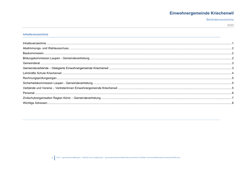 Einwohnergemeinde Kriechenwil