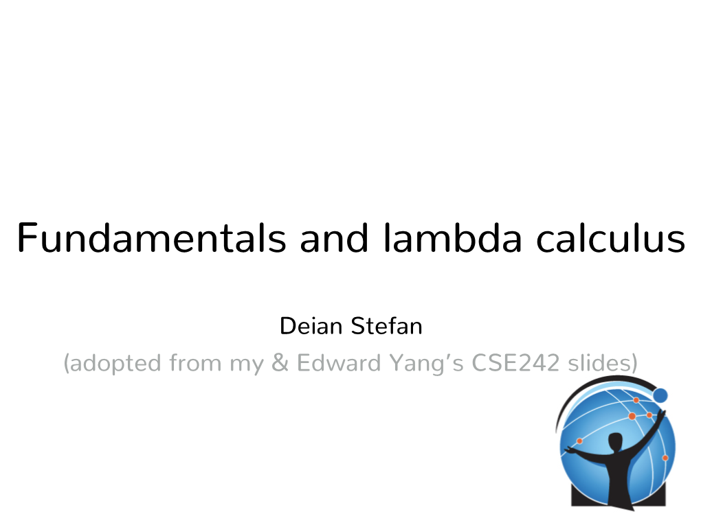 Fundamentals and Lambda Calculus