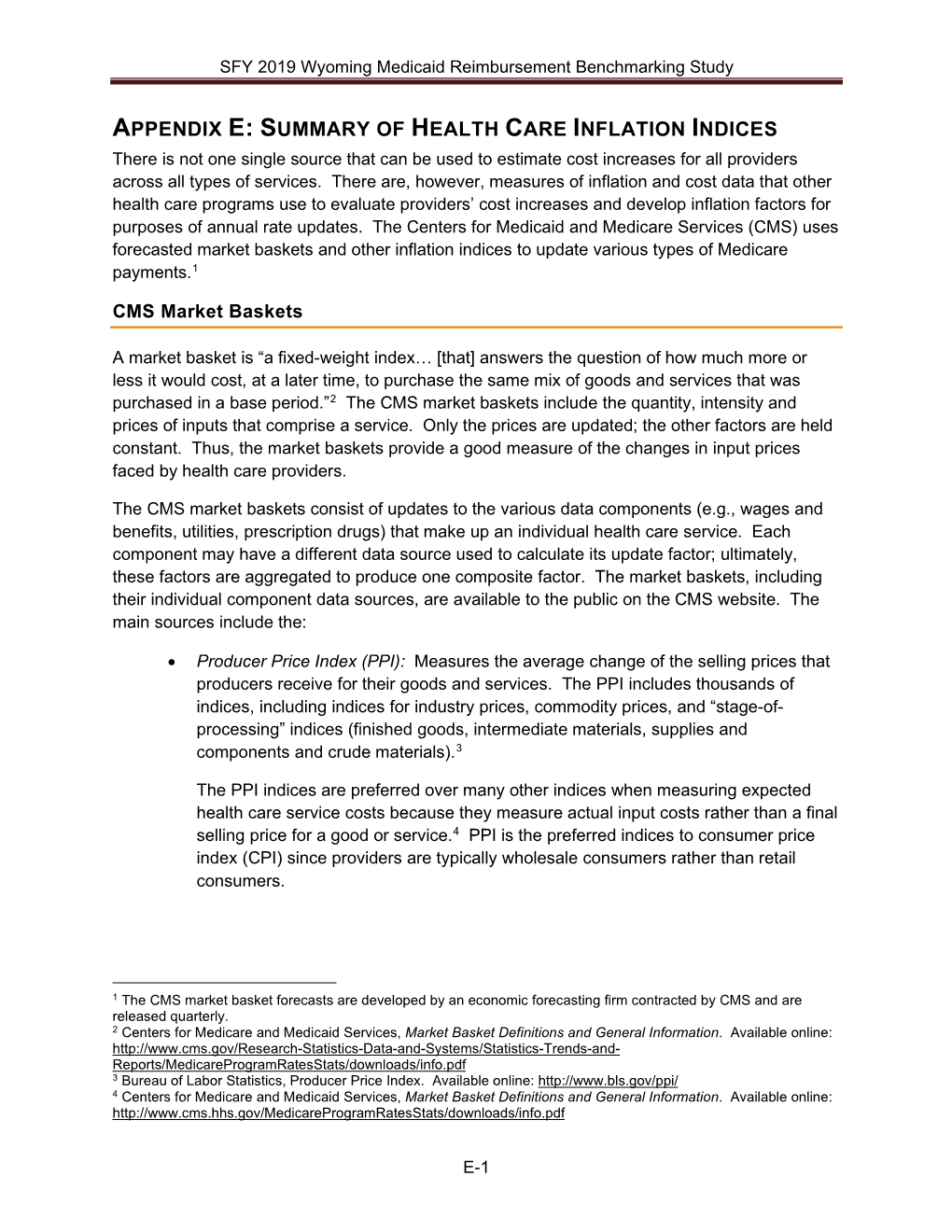 SFY 2019 Benchmarking Appendices E-F-G-H