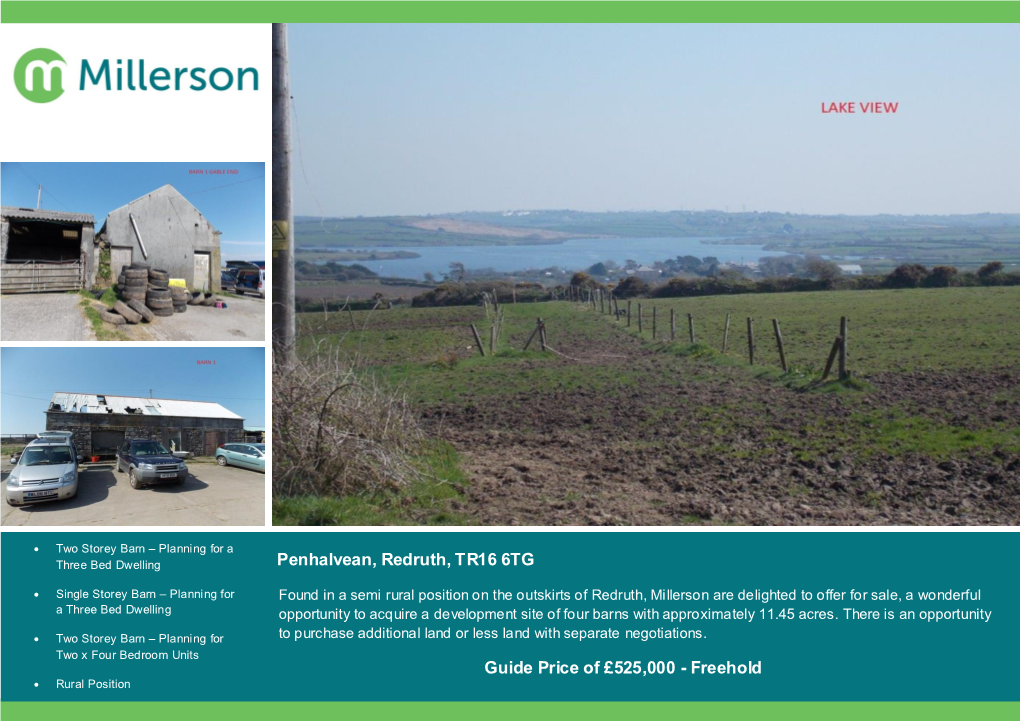 Penhalvean, Redruth, TR16 6TG Guide Price Of