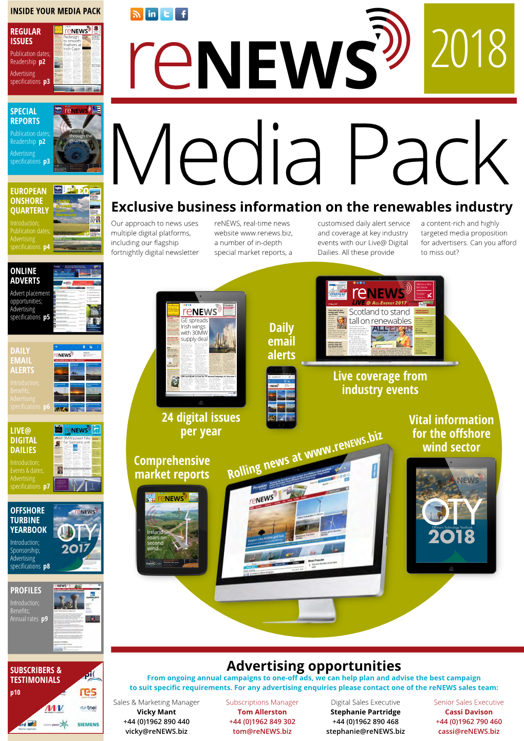 Exclusive Business Information on the Renewables Industry Advertising