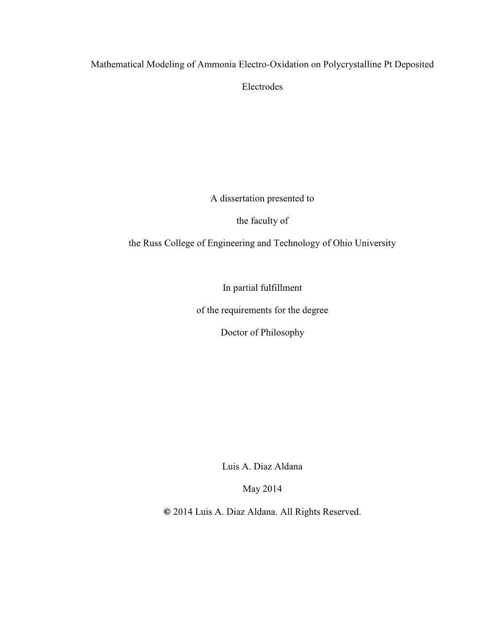 Mathematical Modeling of Ammonia Electro-Oxidation on Polycrystalline Pt Deposited