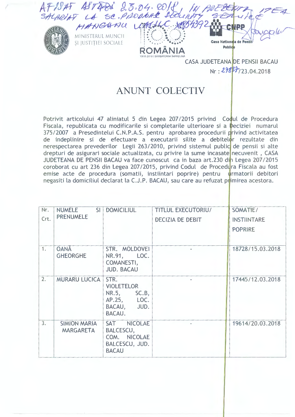 Anunt Colectiv