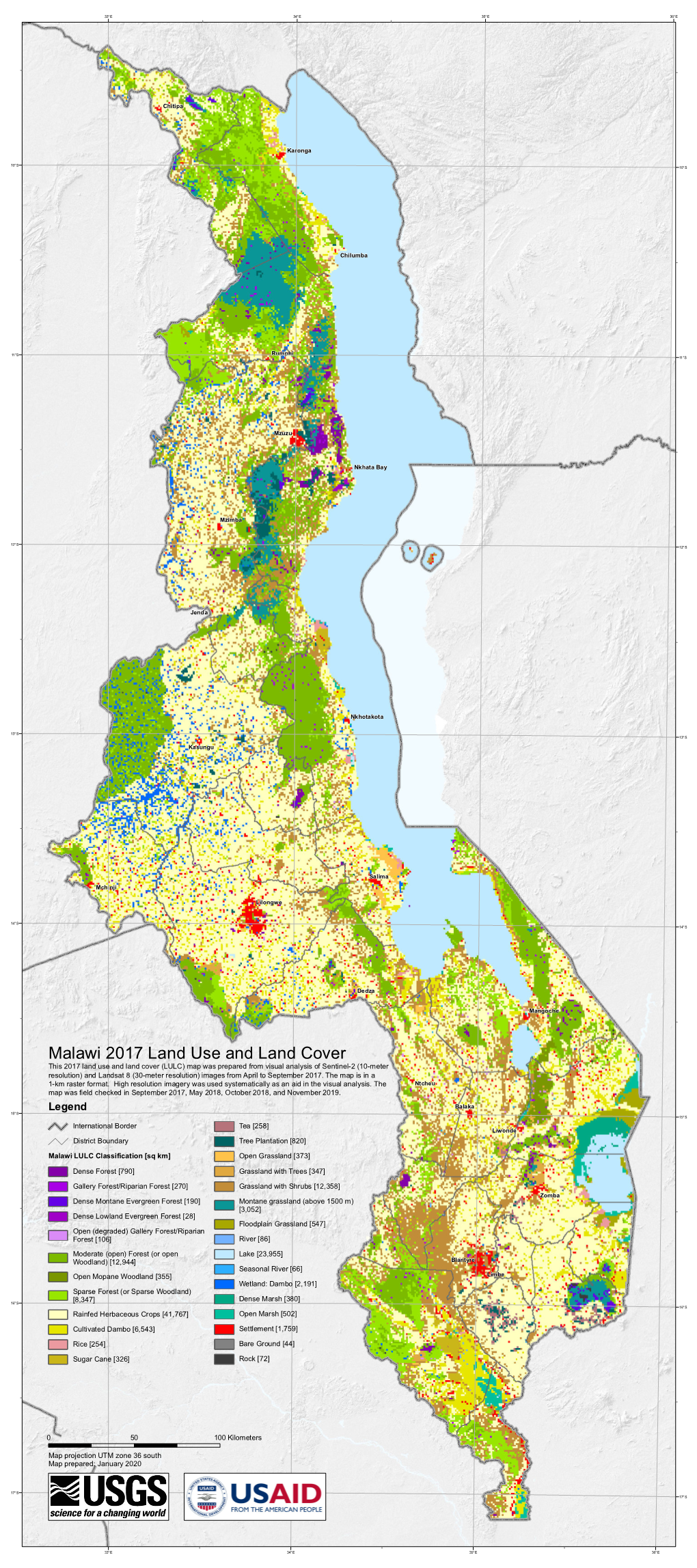 Malawi 2017 Land Use and Land Cover
