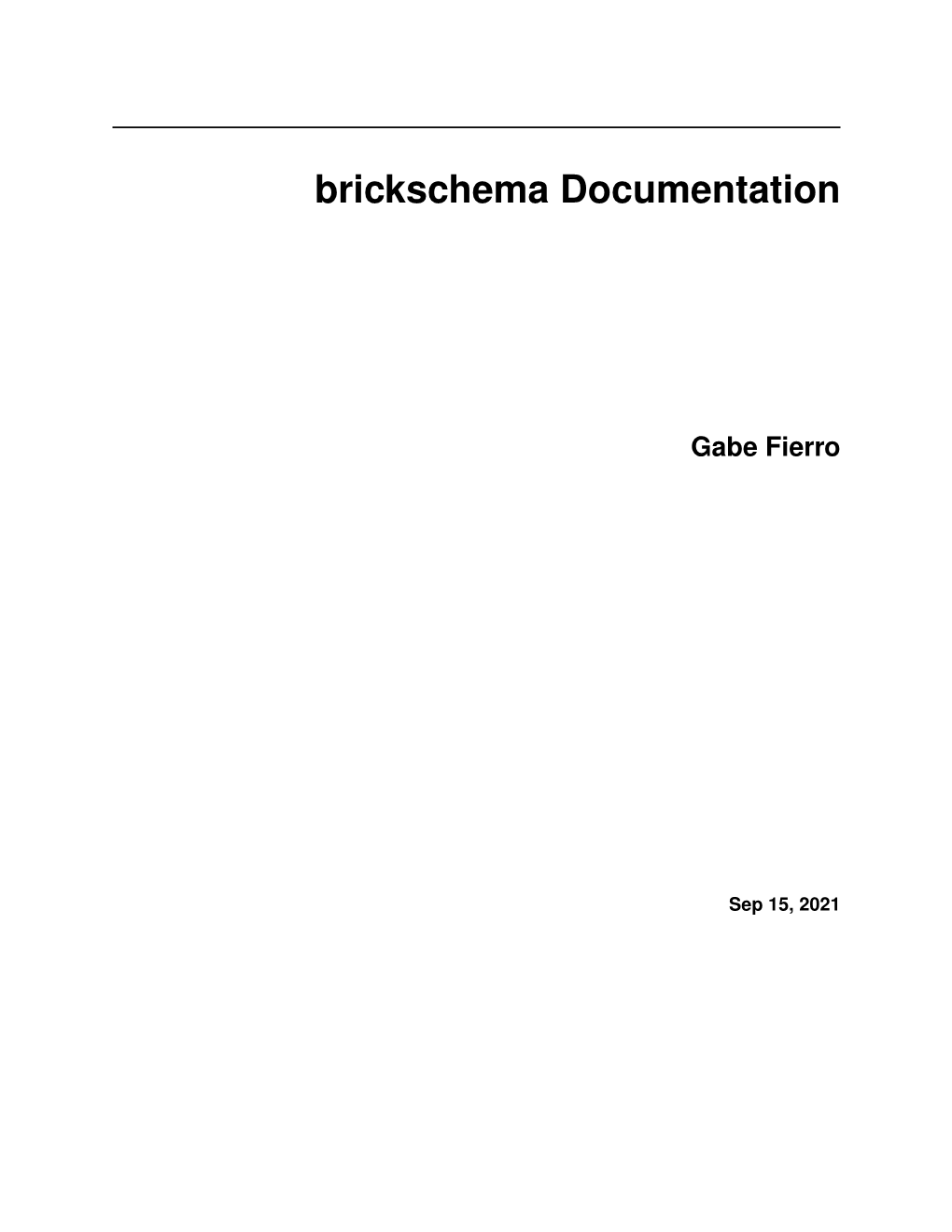 Brickschema Documentation Gabe Fierro