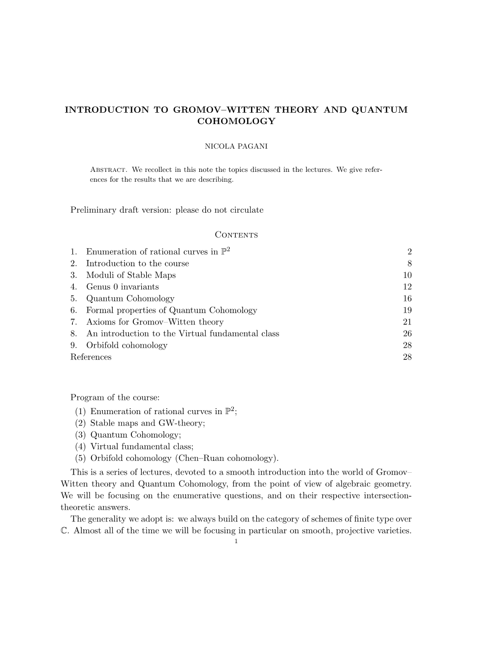 Introduction to Gromov–Witten Theory and Quantum Cohomology