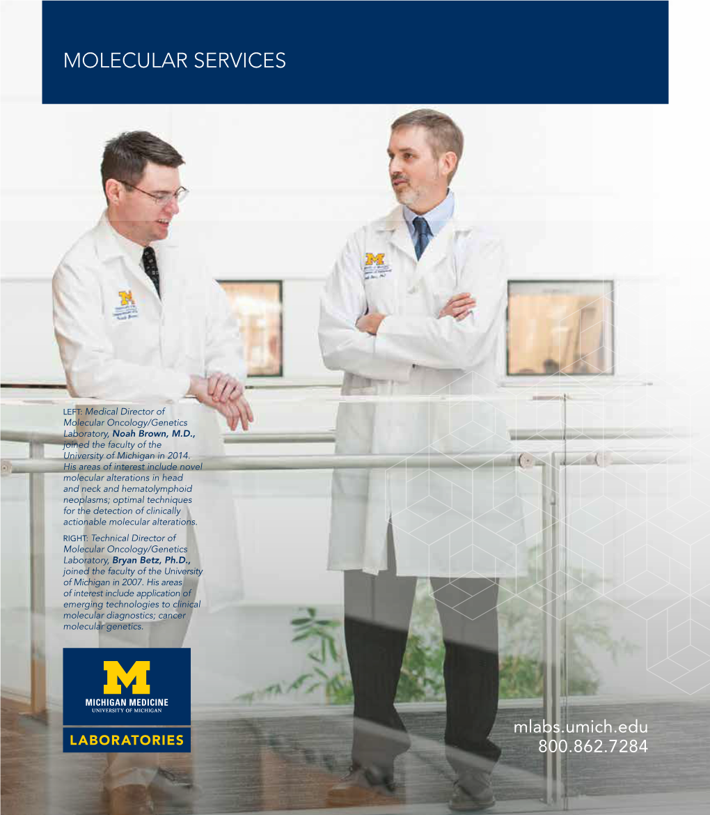 Molecular Services Brochure