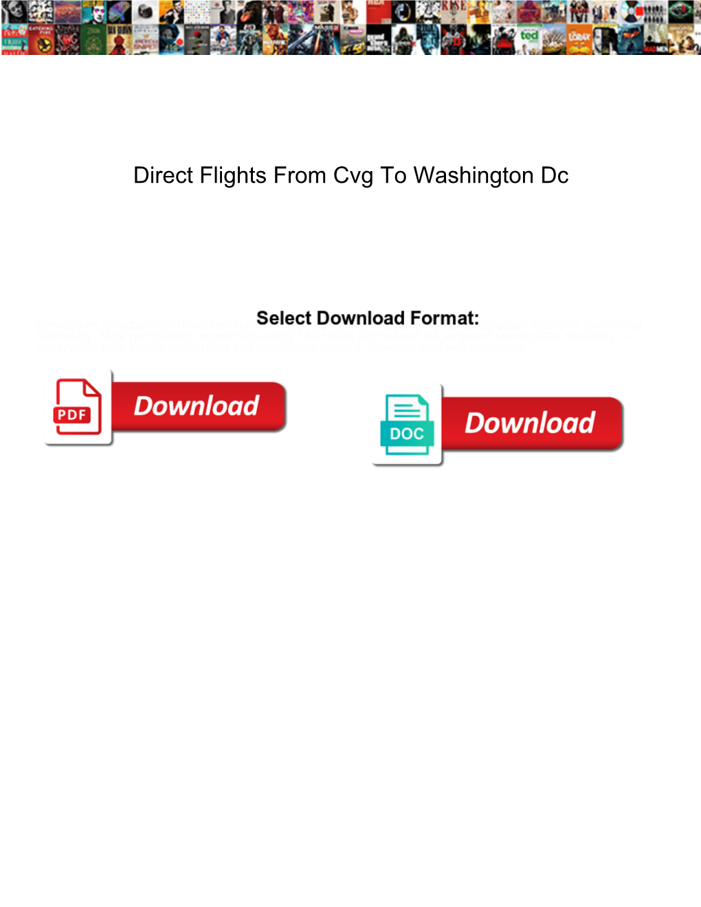 Direct Flights from Cvg to Washington Dc