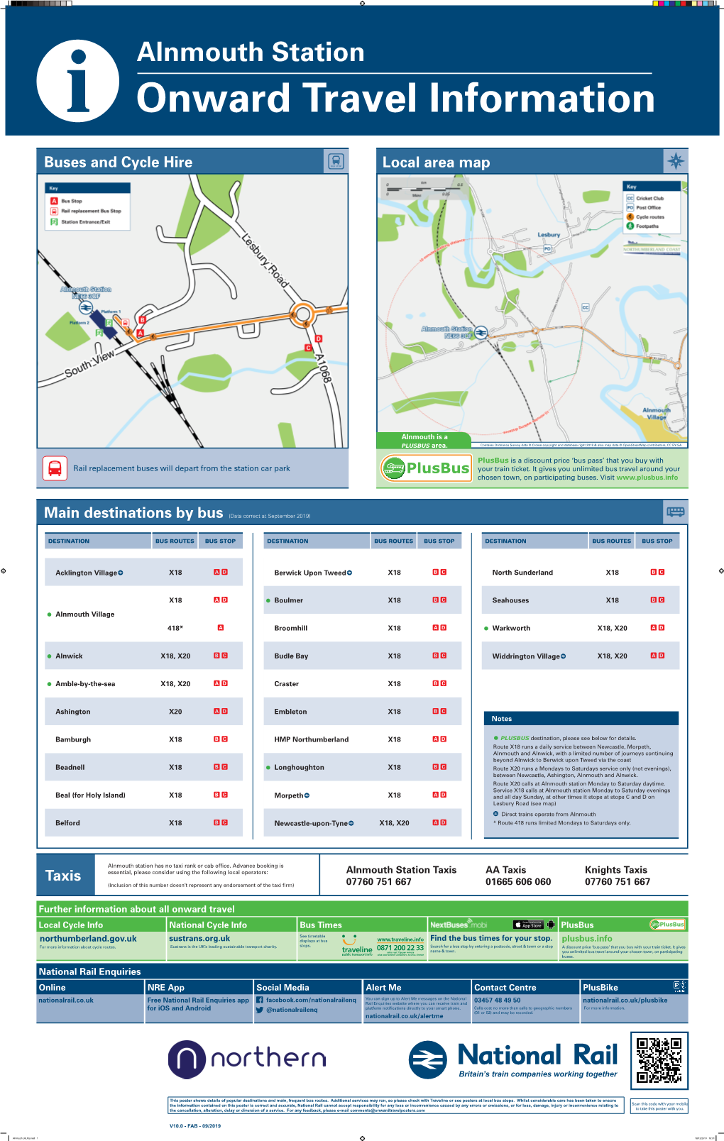 Local Area Map Buses and Cycle Hire Taxis