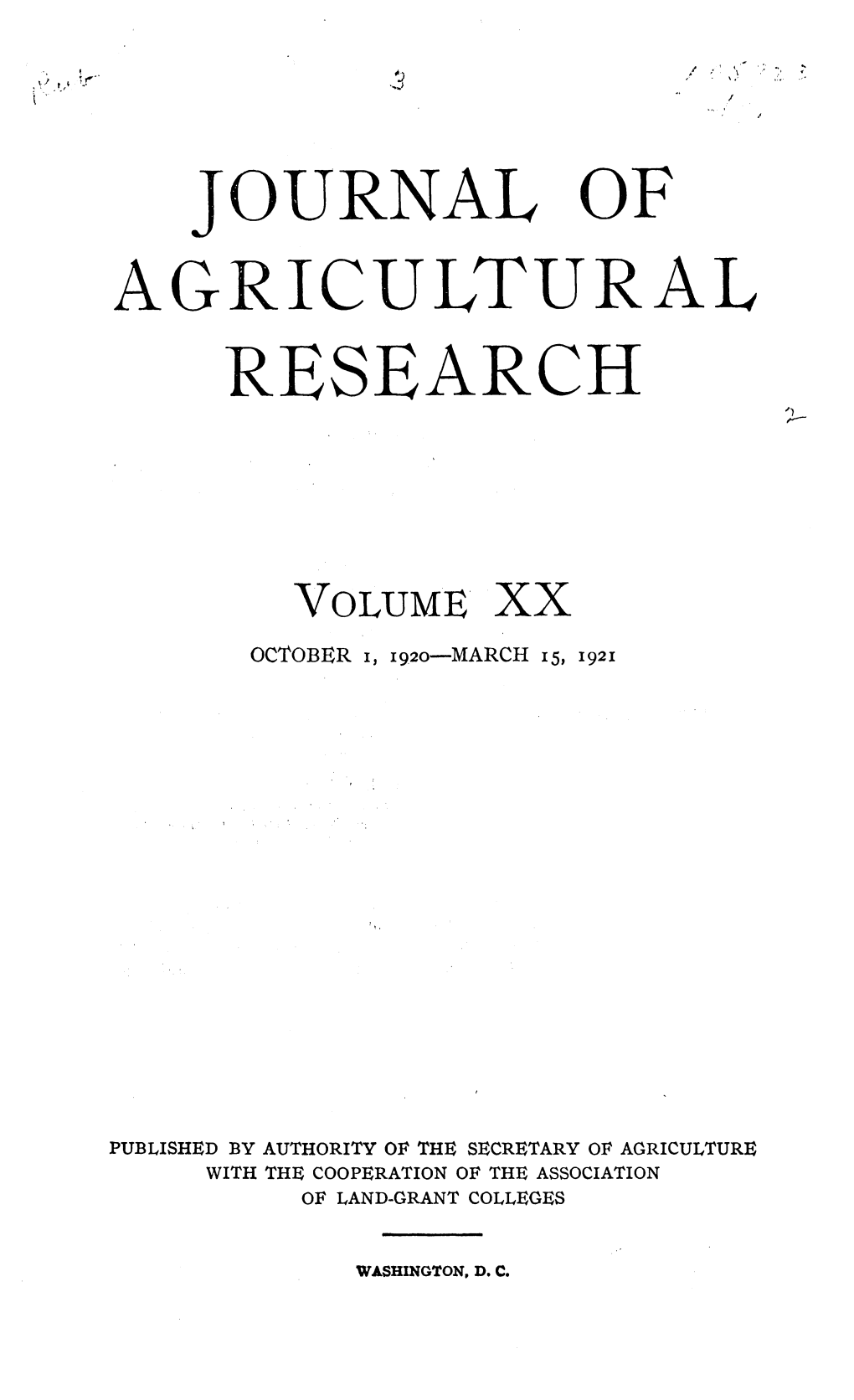 Journal of Agricultural Research