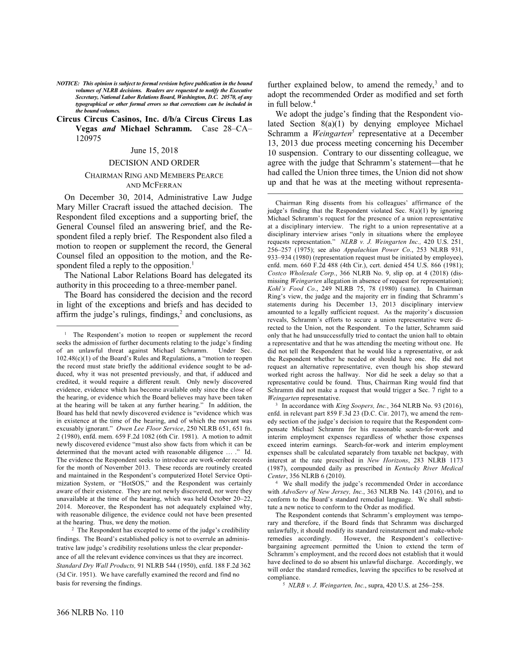 Circus Circus Casinos, Inc. D/B/A Circus Circus Las Lated Section 8(A)(1) by Denying Employee Michael Vegas and Michael Schramm