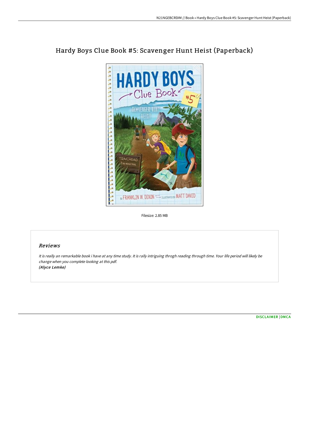 Hardy Boys Clue Book #5: Scavenger Hunt Heist (Paperback)