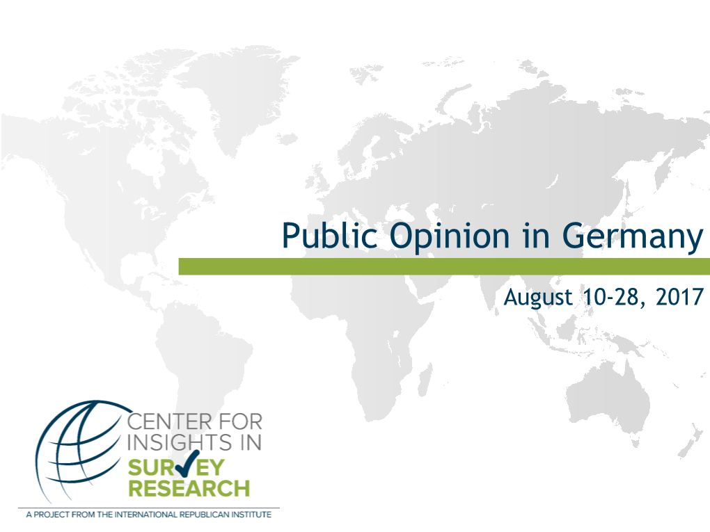 Public Opinion in Germany