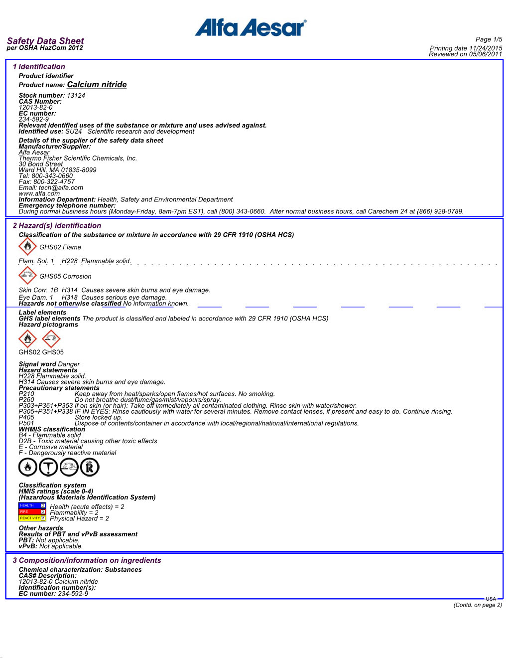 Safety Data Sheet