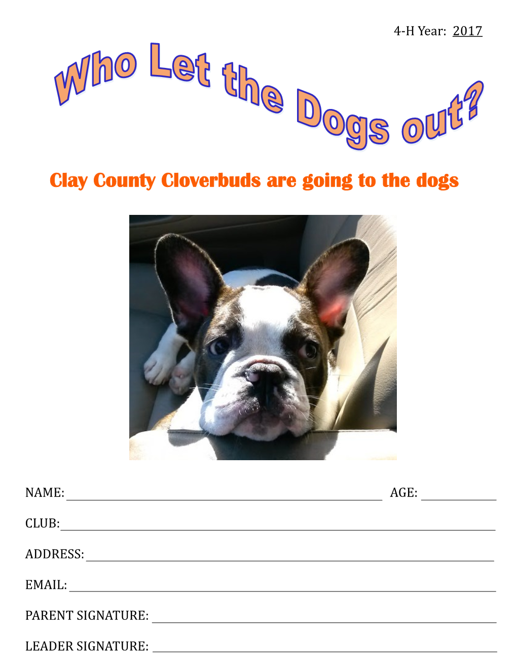 Clay County Cloverbuds Are Going to the Dogs