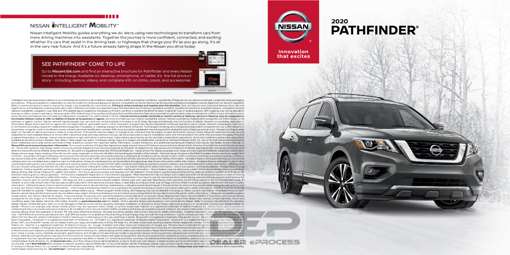 Nissan 2020 Pathfinder Brochure