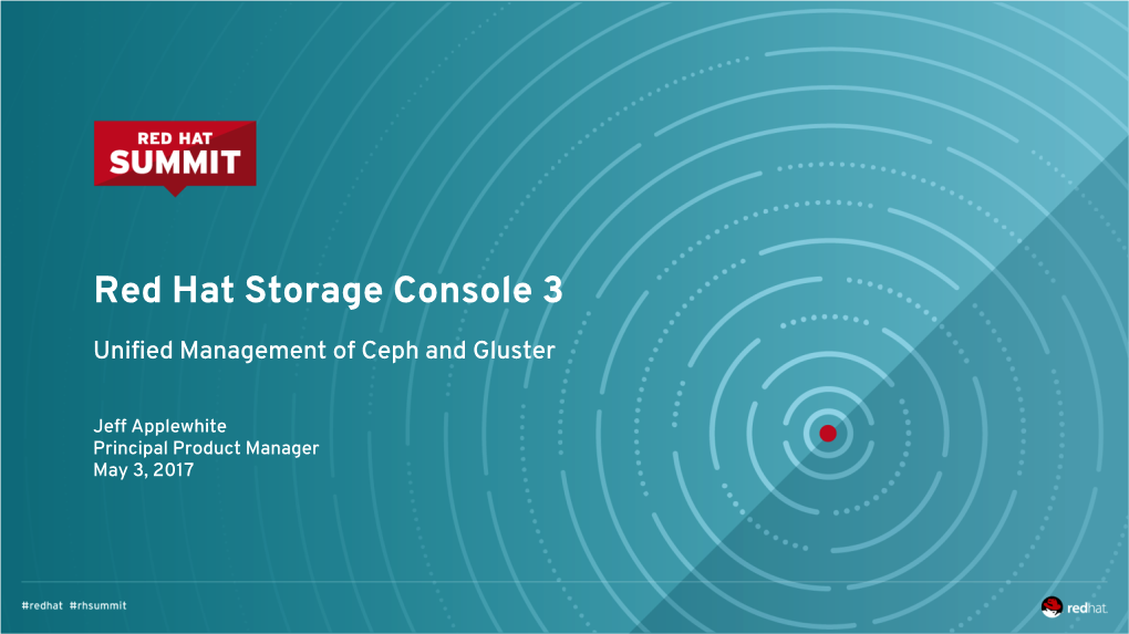 Red Hat Storage Console 3