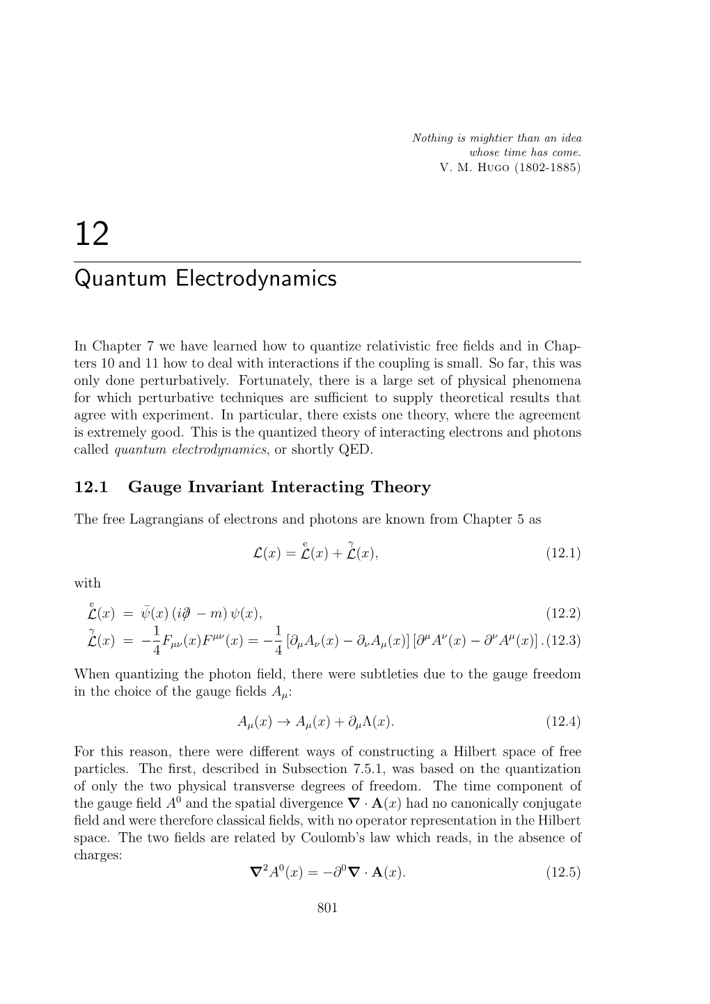 12 Quantum Electrodynamics