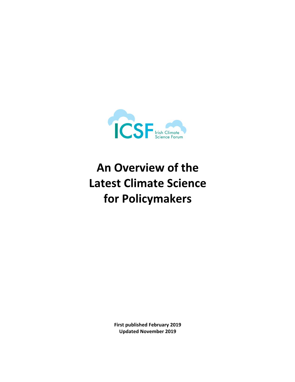 An Overview of the Latest Climate Science for Policymakers