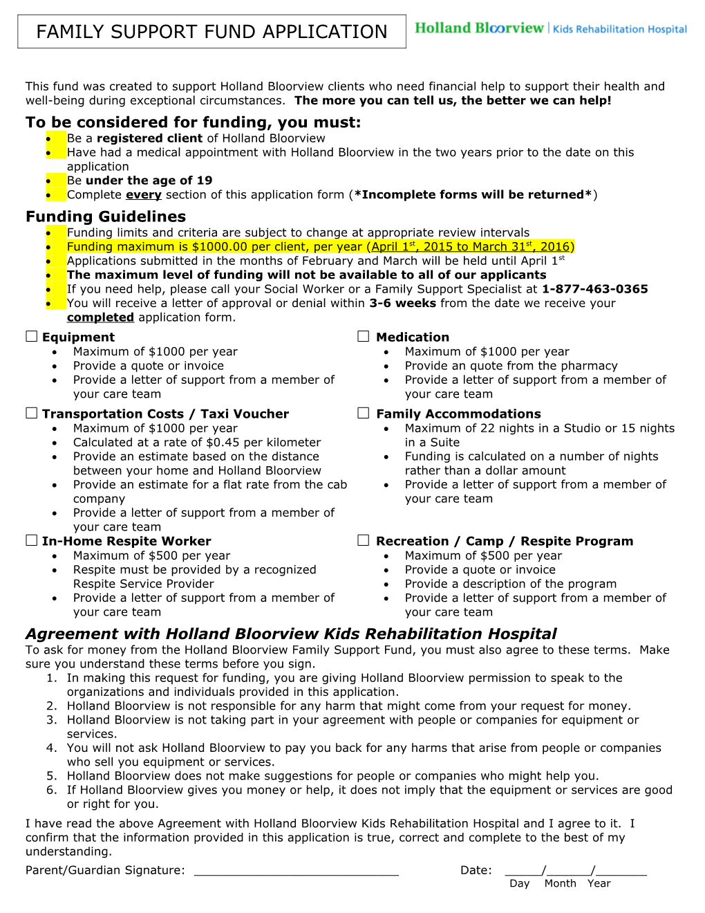 Physical Safety of Child / Medical Treatment