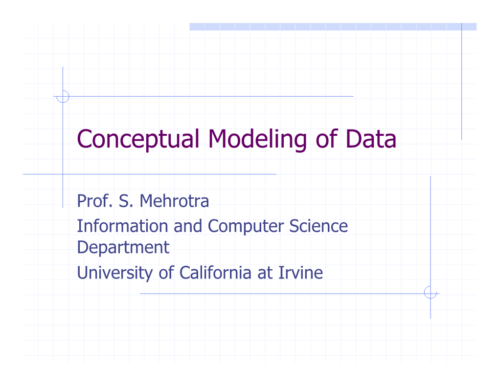 Conceptual Modeling of Data