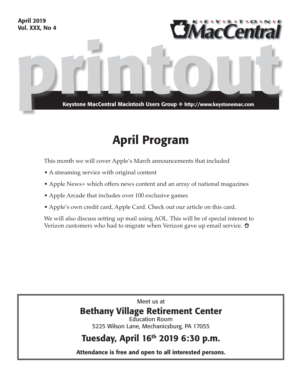 April Program