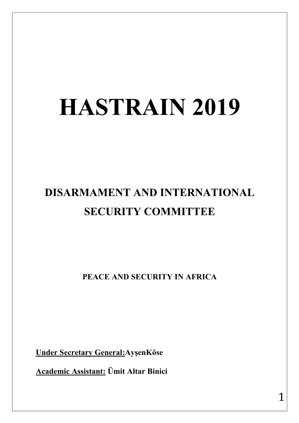 Hastrain 2019