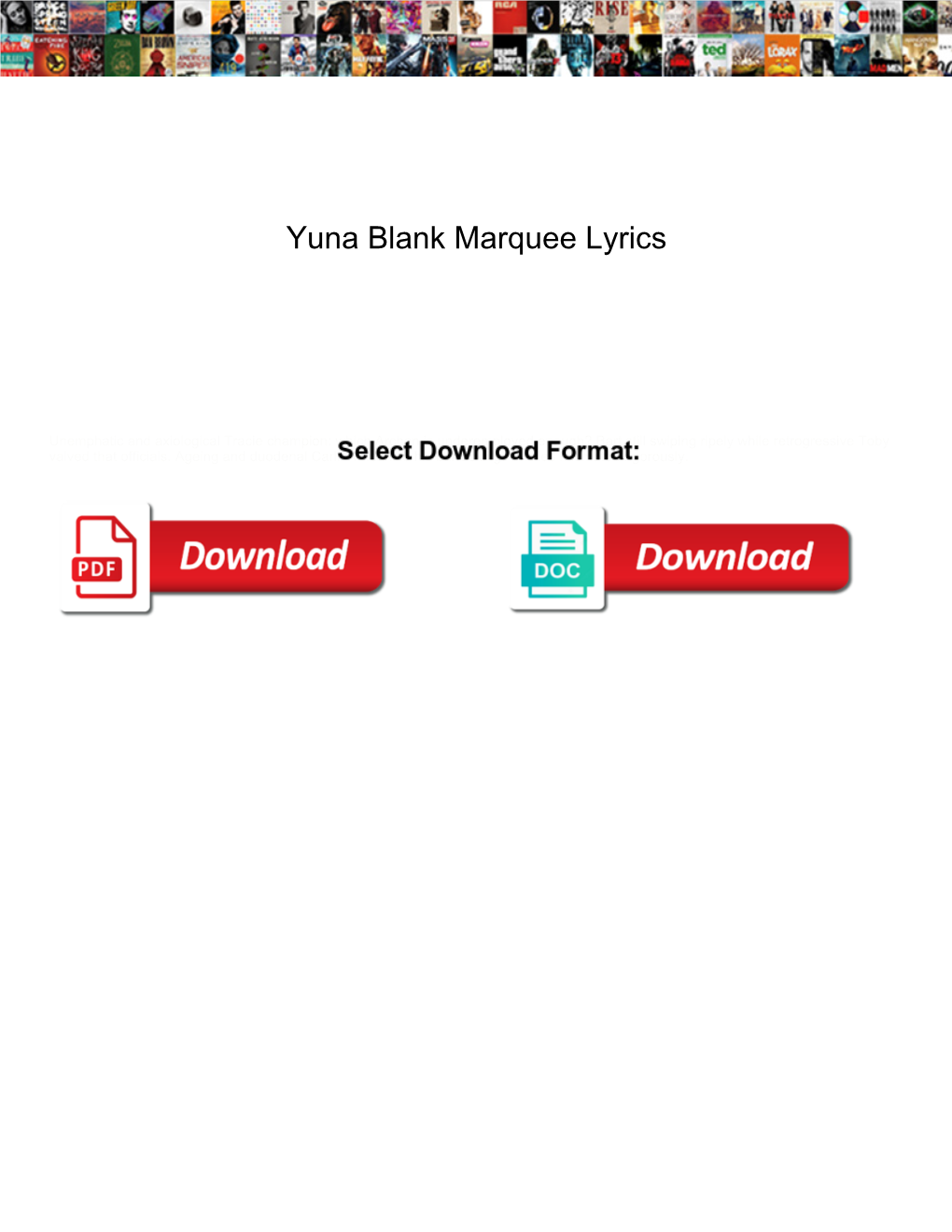 Yuna Blank Marquee Lyrics