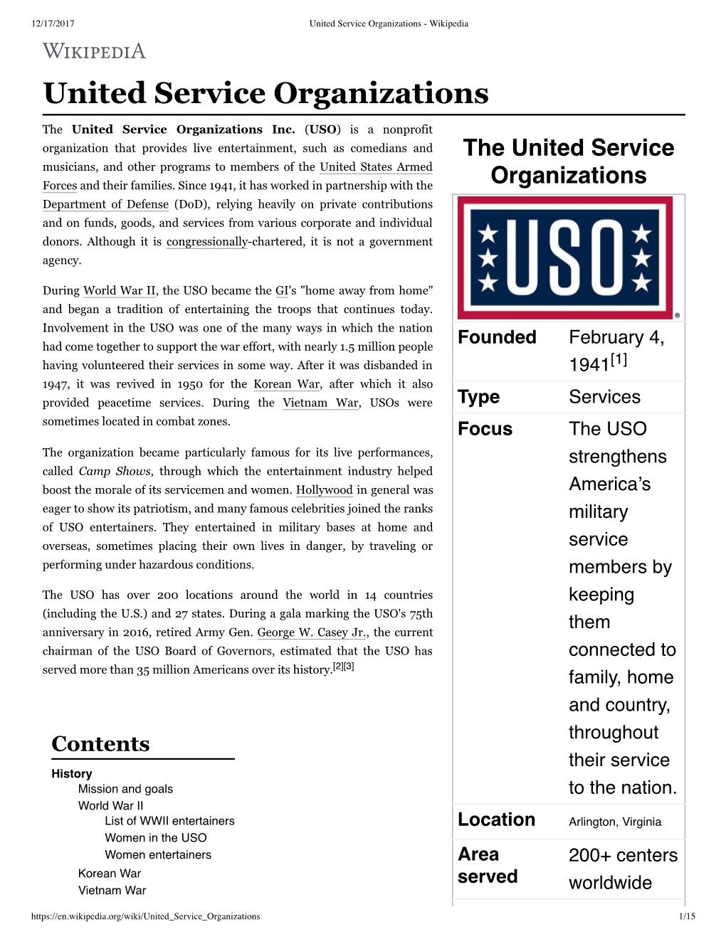 United Service Organizations - Wikipedia