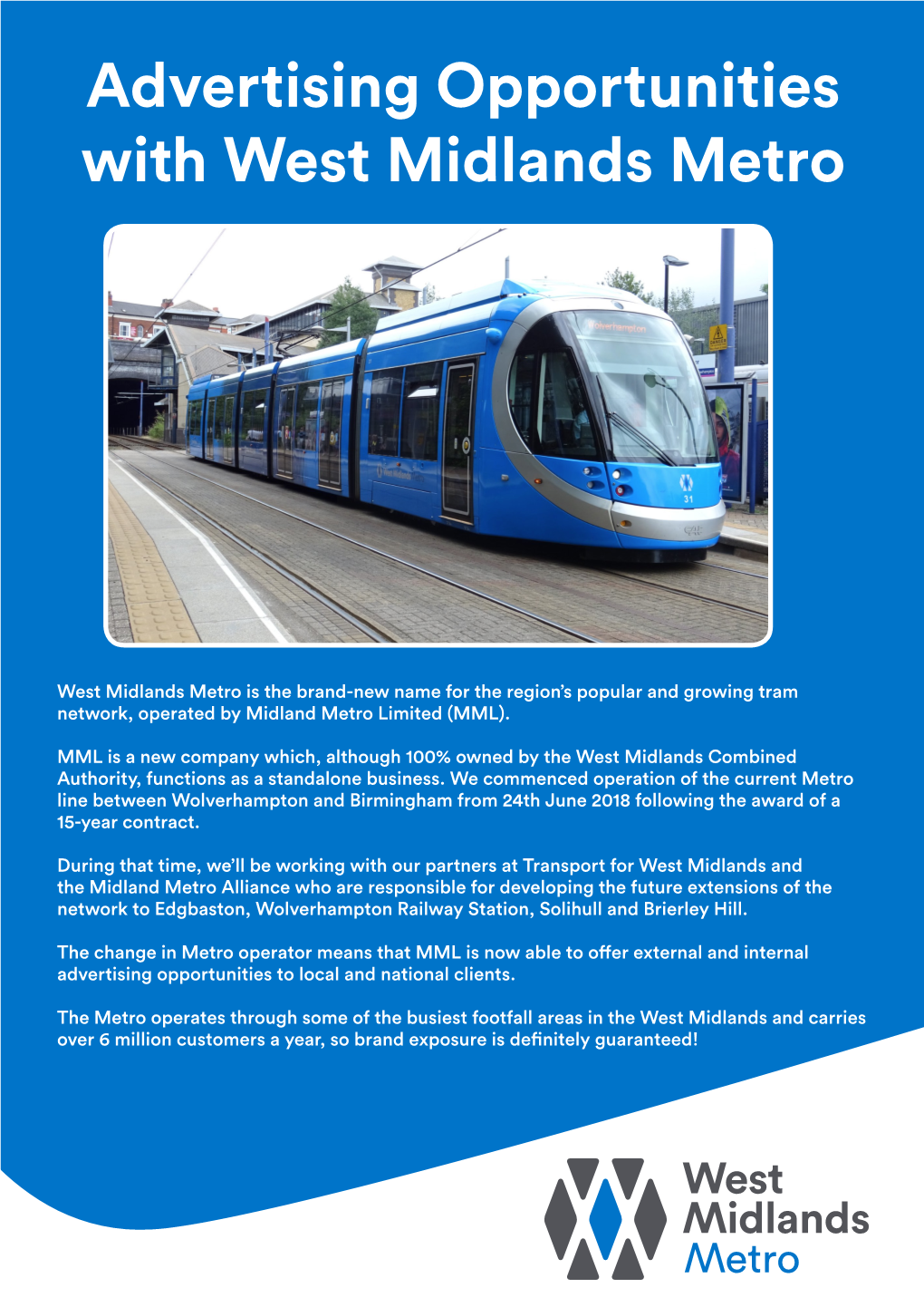 Advertising Opportunities with West Midlands Metro